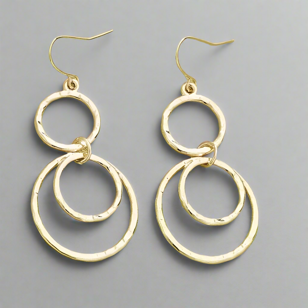 Gold Circle Earrings