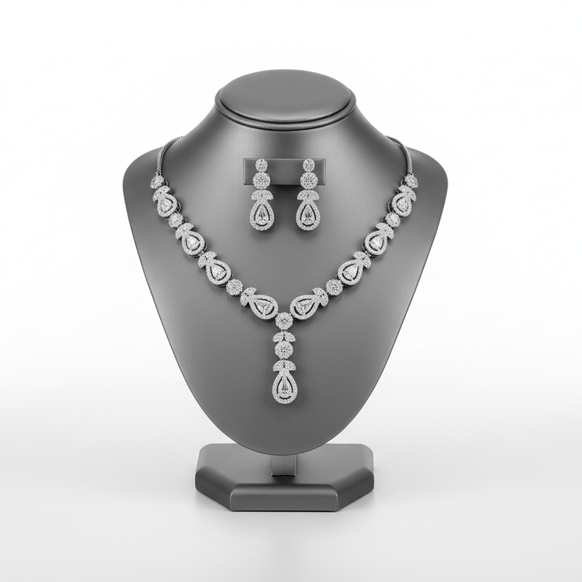 Zirconia Silver Jewelry Set