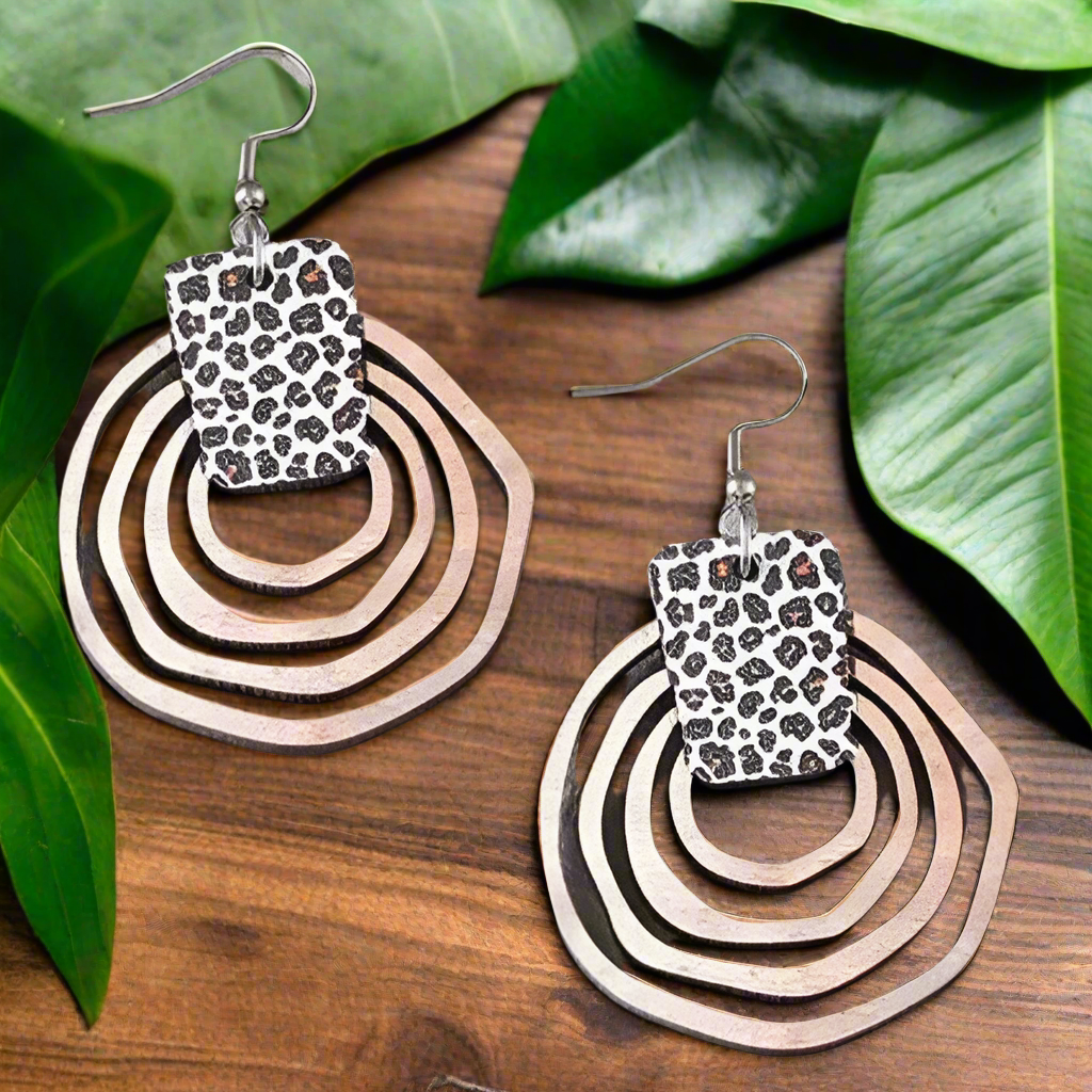 Boho Chic Leopard Earrings