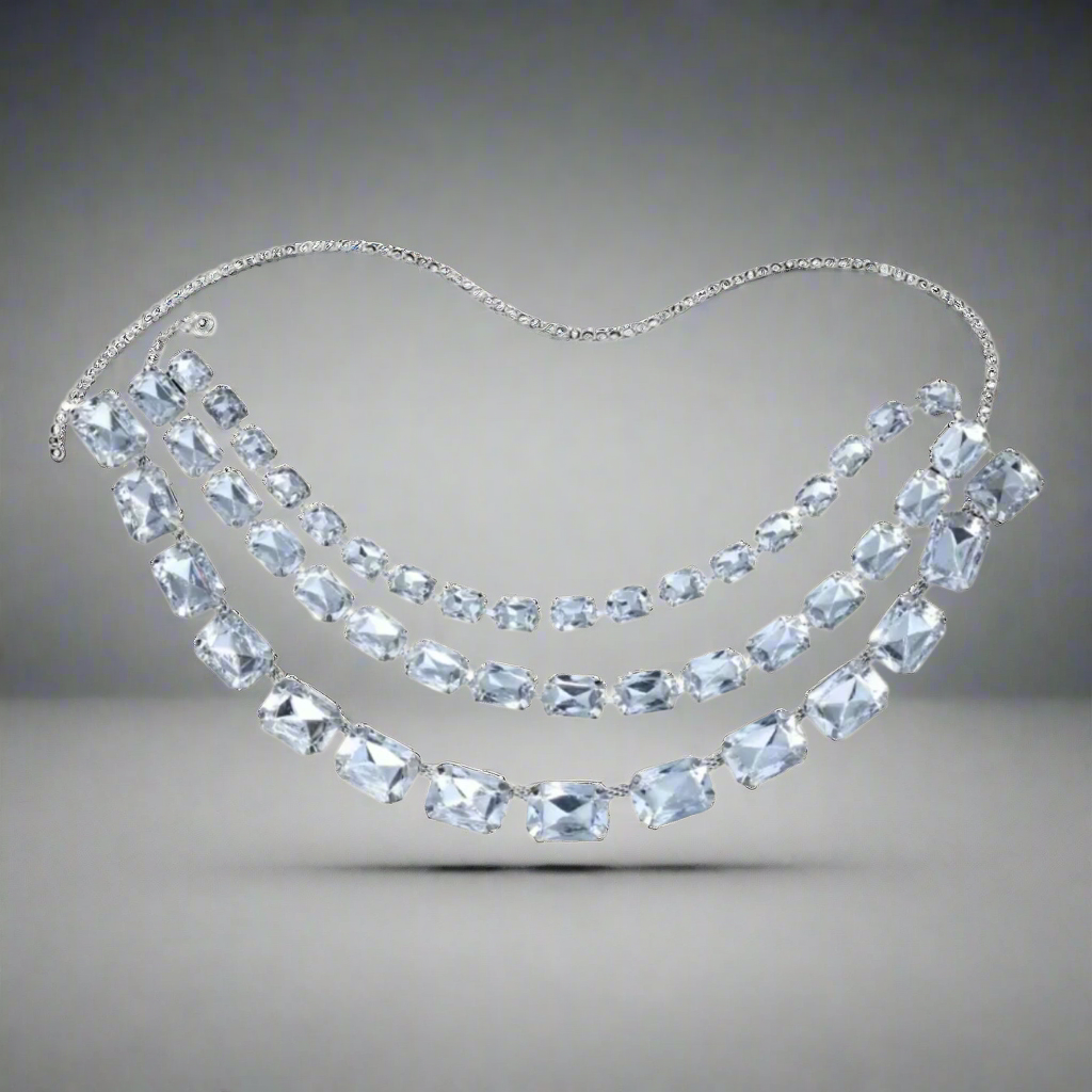 Rhinestone Glam Choker Necklace