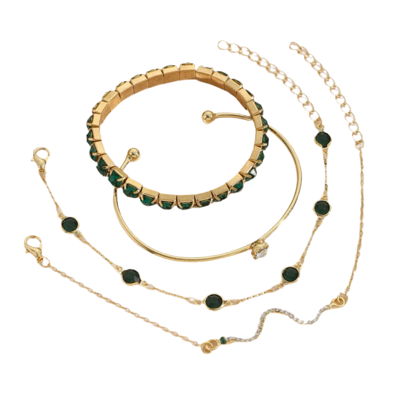 Green Bracelet Set