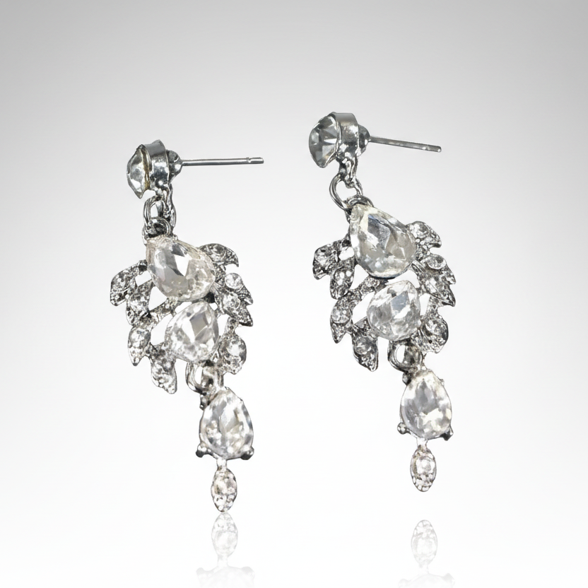 Iced Necklace & Earrings Jewelry Set