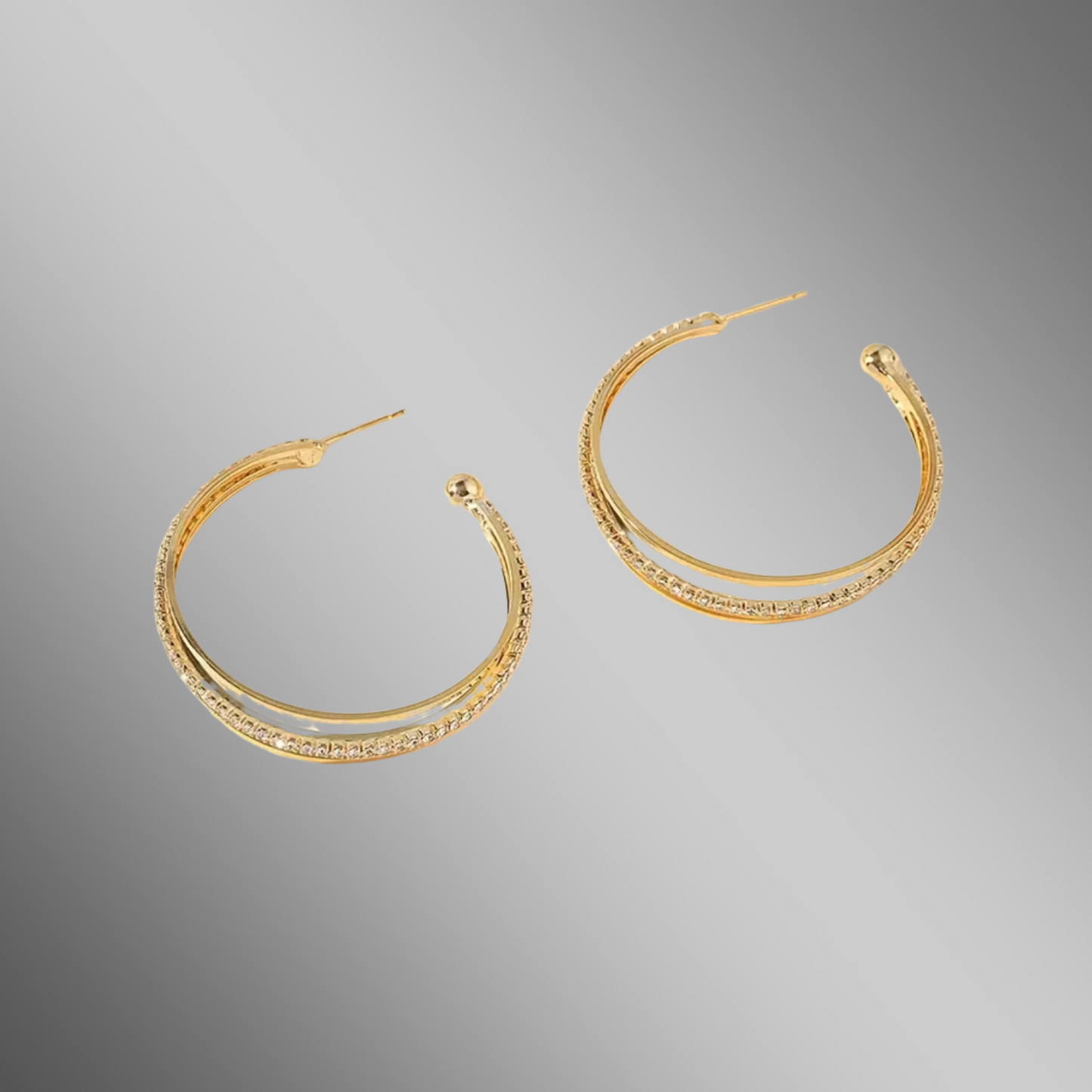 Zircon Hoop Earrings