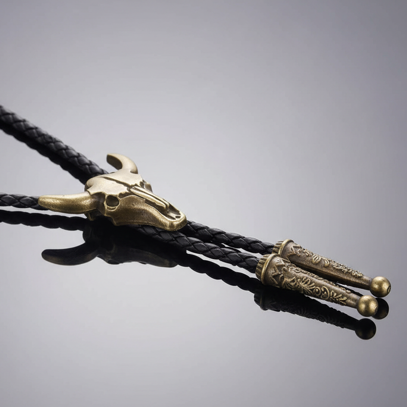 Western Skull Bolo Necktie