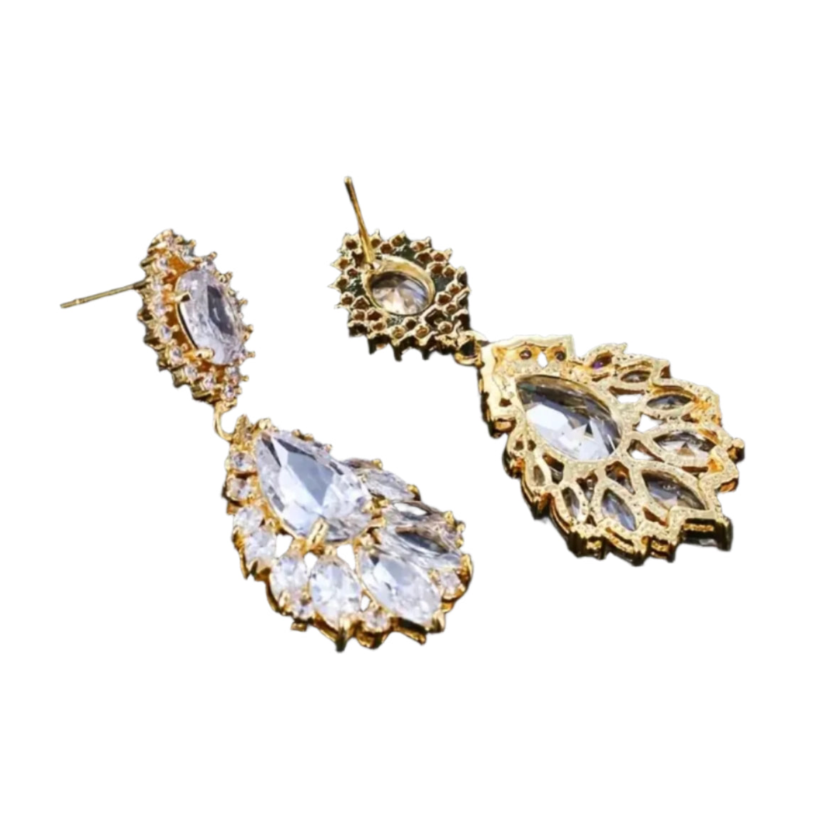Regal Gold Dangle Earrings