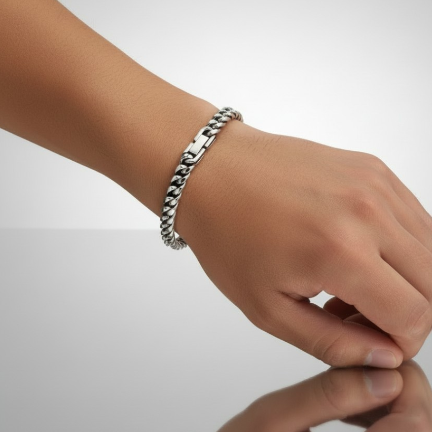Stainless Steel Cuban Chain Bracelet