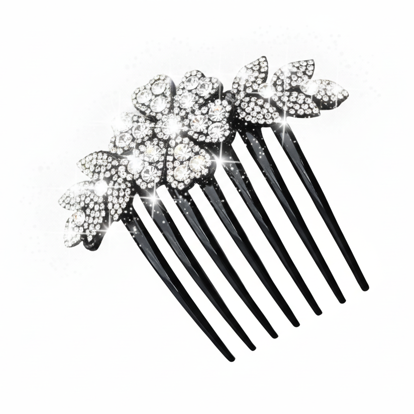 Flower Hair Comb Clear