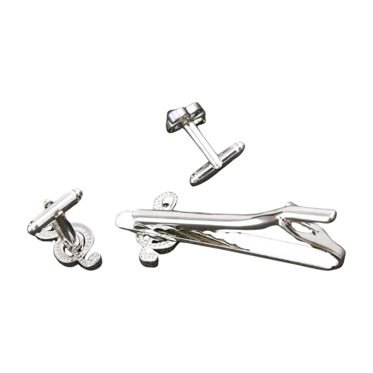 Music Note Cufflinks in Blue