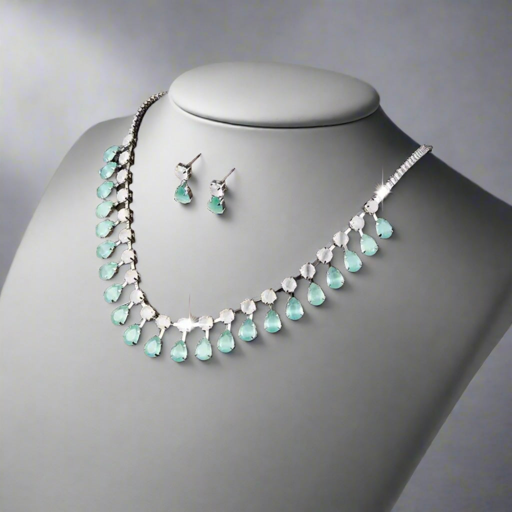 Pink Water Drop Jewelry Set