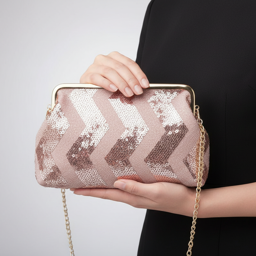 Sequin Coin Purse Evening Bag