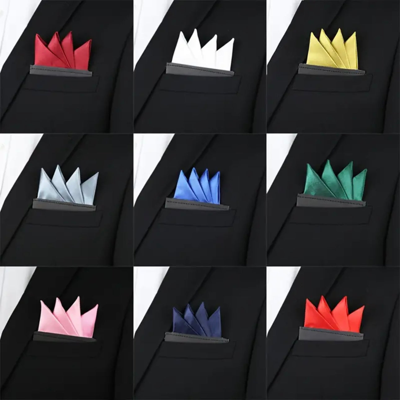 Grey Pre-Folded Pocket Square