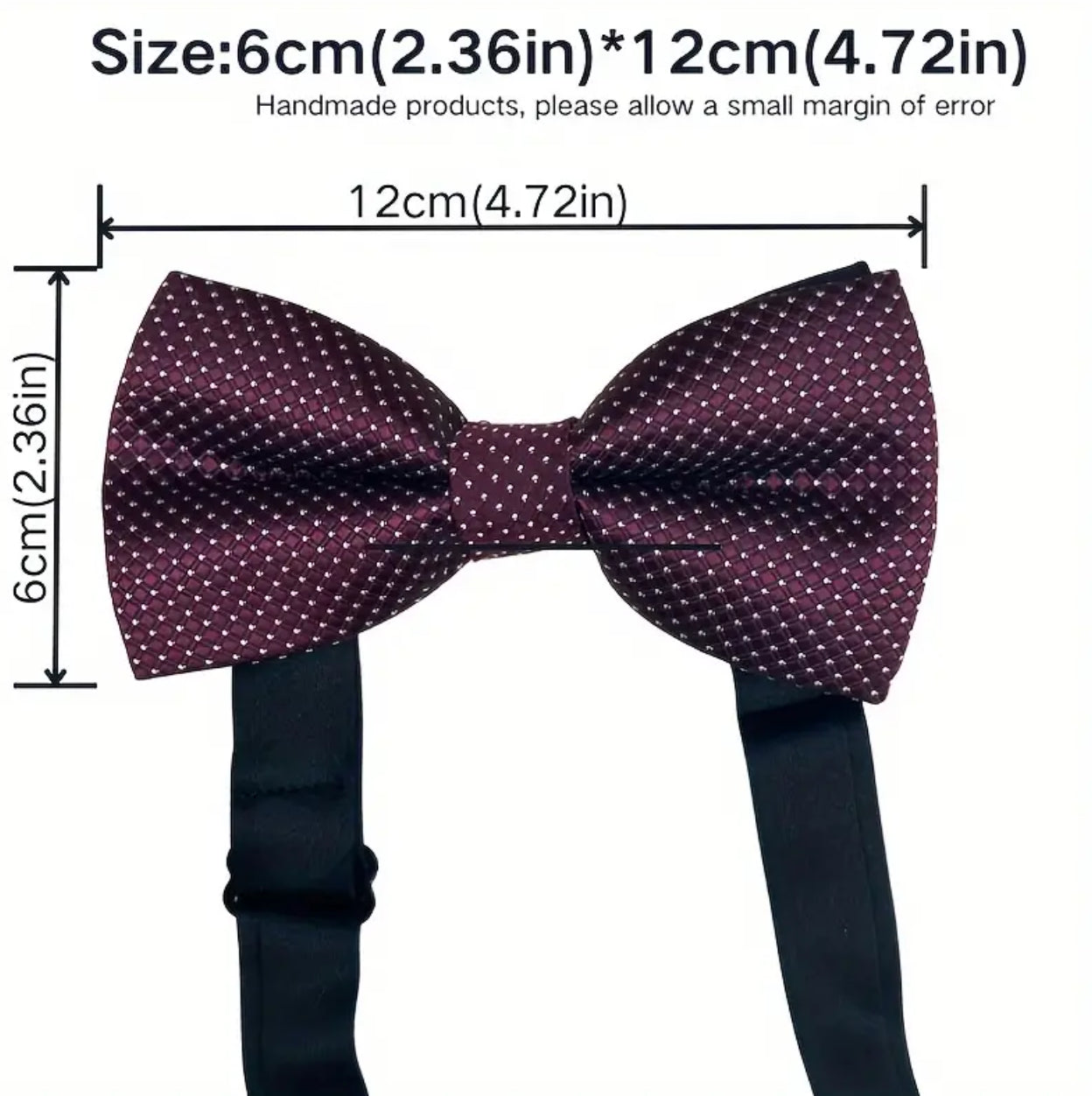 Burgundy Jacquard Bow Tie