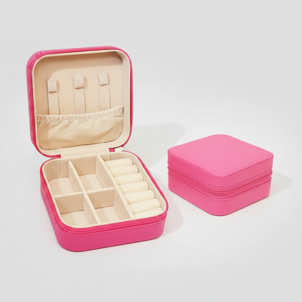 Jewelry Storage Case Rose Red