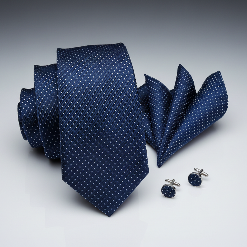 Textured Dots Necktie Set
