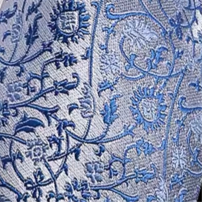 Blue Floral Necktie Set