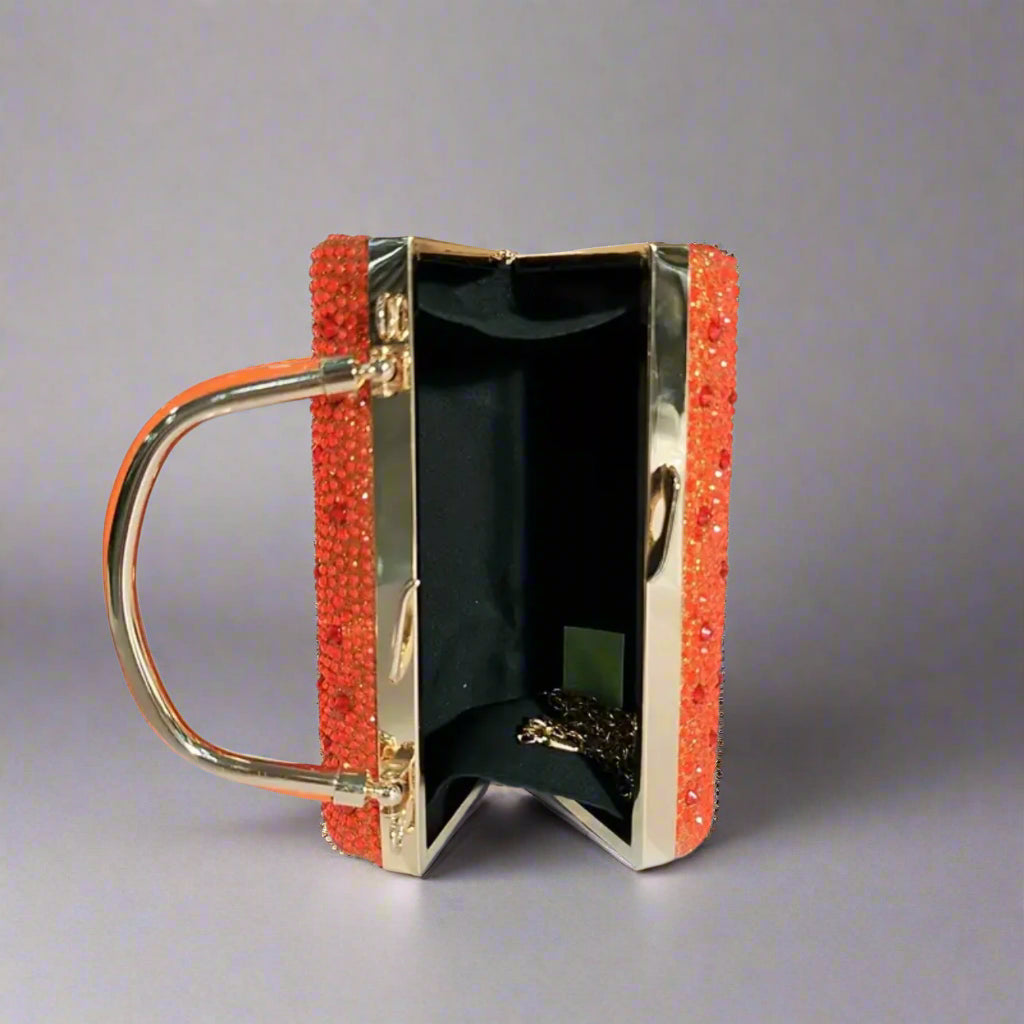 Sparkling Orange Evening Bag