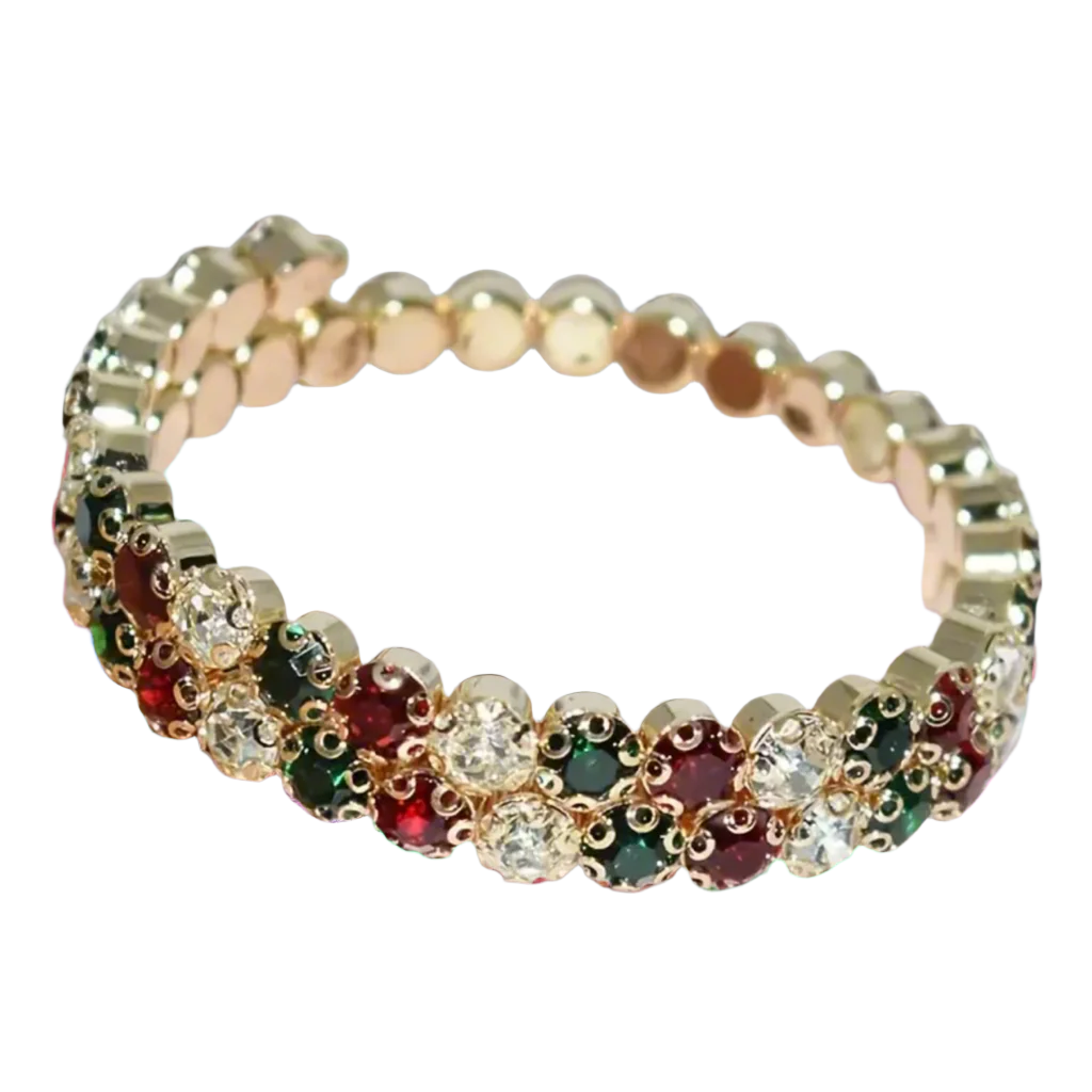 Christmas-2 Flexible 2 Row Bracelet