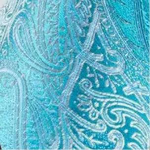 Blue Turquoise Paisley Necktie Set