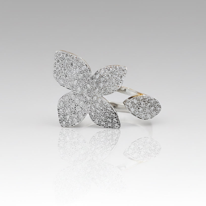 Flowering Silver Petite Ring