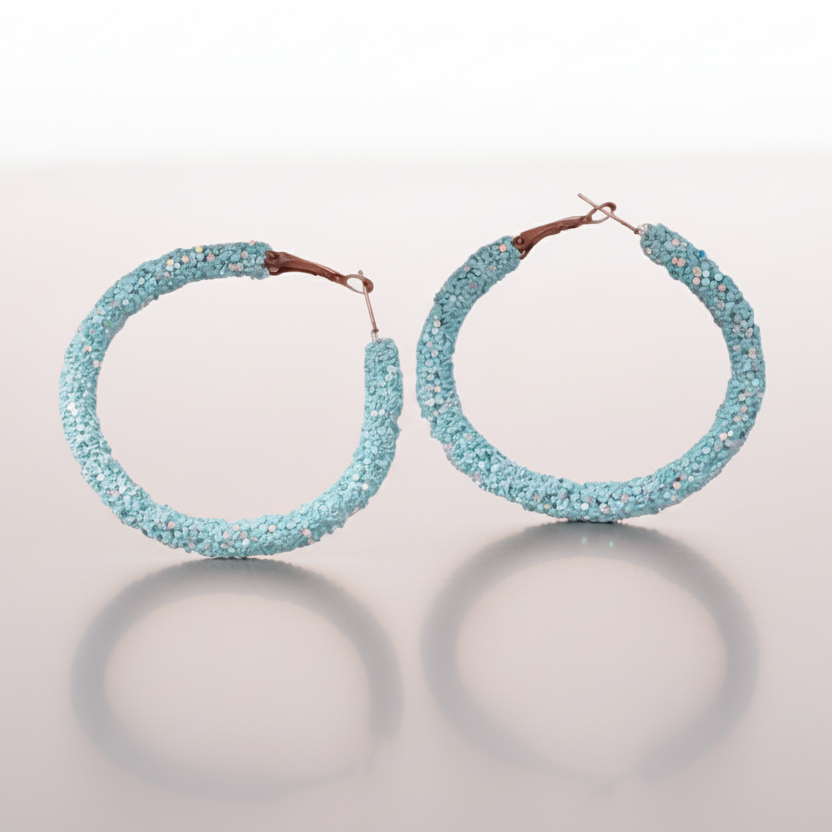 Sequin Hoop Earrings