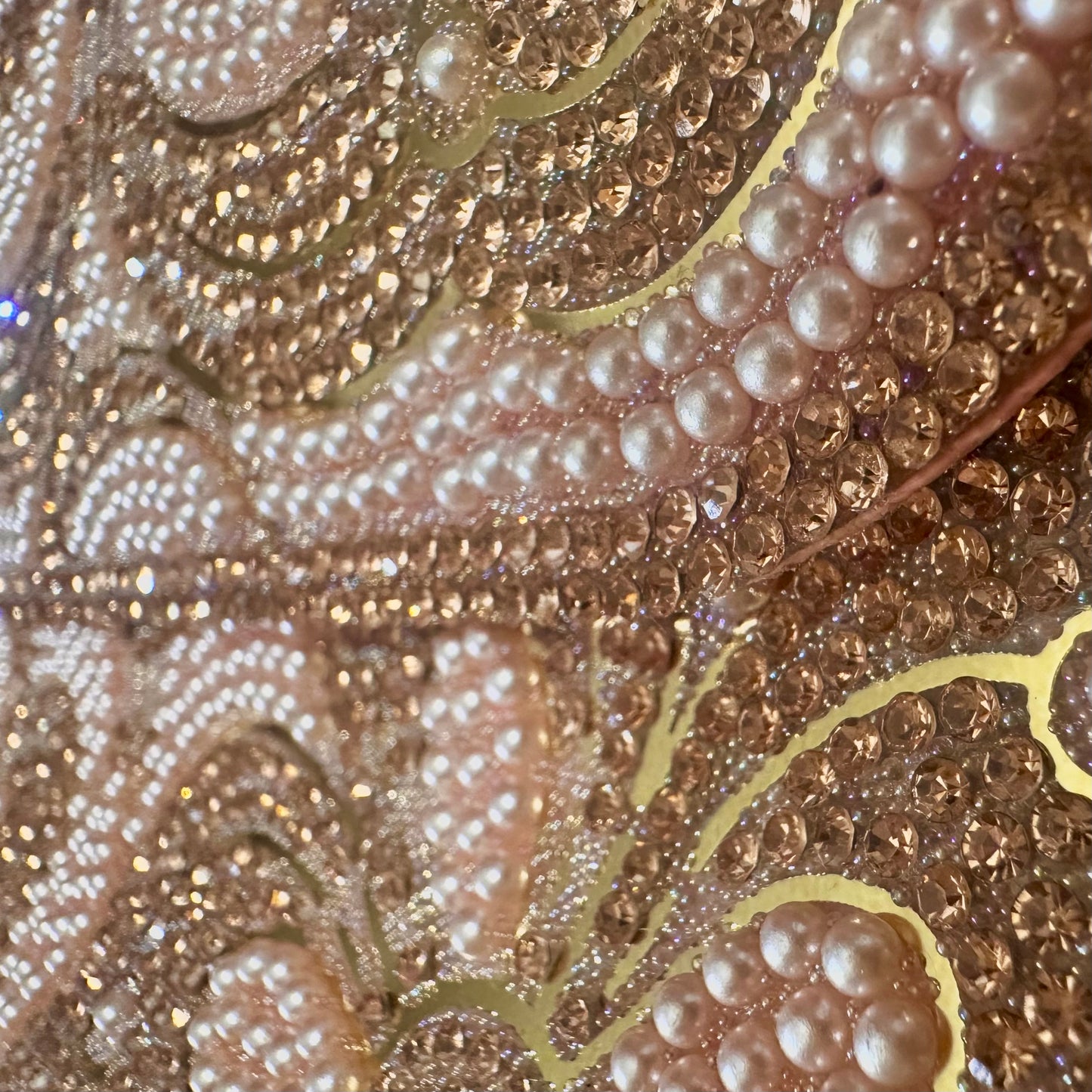 Blush Pearl & Rhinestone Evening Bag