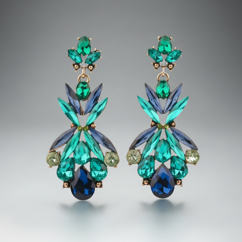 Peacock Vintage Vibe Earrings