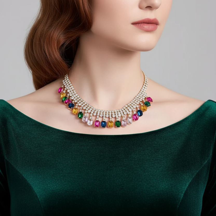 Rhinestone Collar Necklace