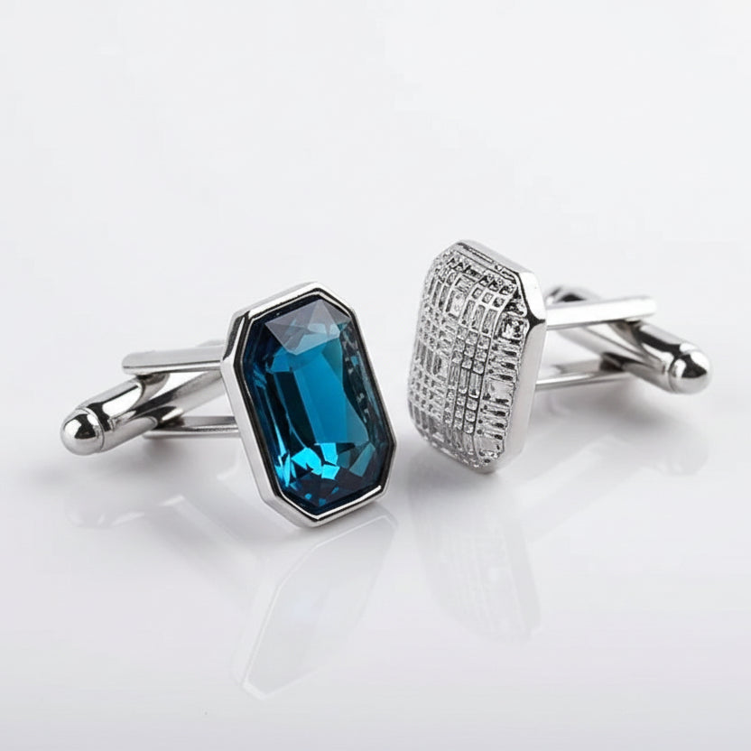 Peacock Blue Cufflinks