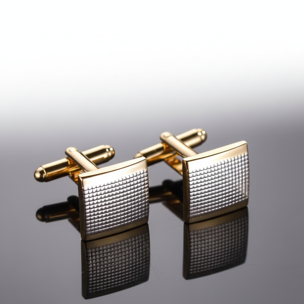 Gold Silver Two-Tone Cufflinks