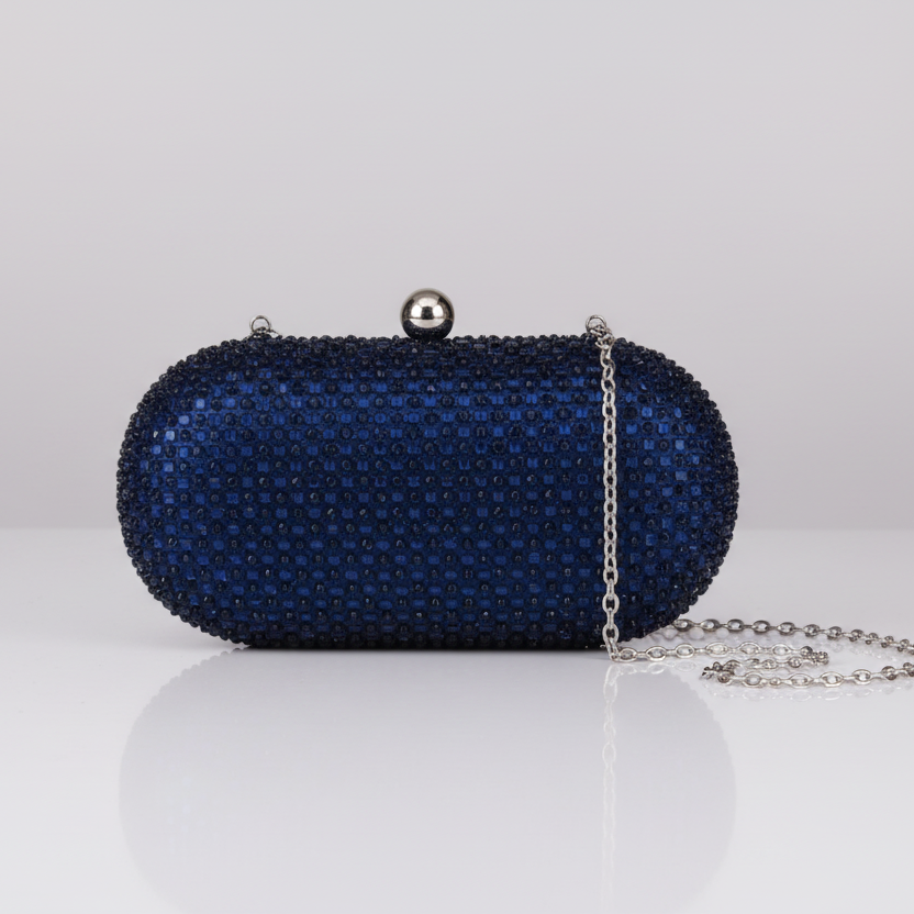 Midnight Blue Clutch Evening Bag