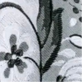 Silver Black Floral Necktie Set