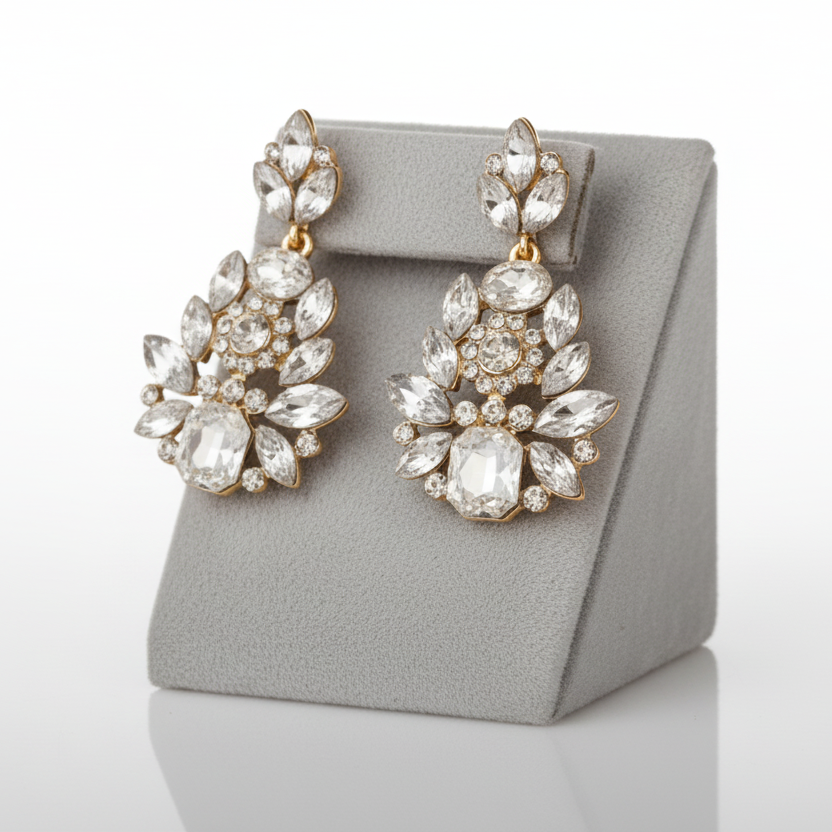 Regal Rhinestone Earrings