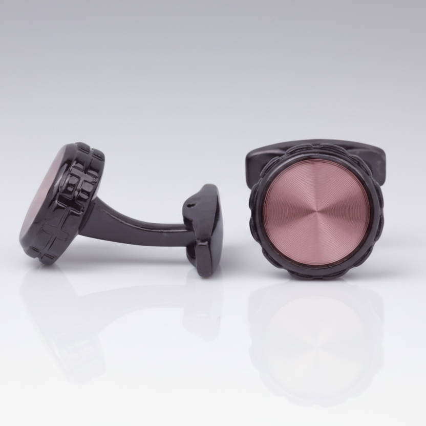 Pink & Black Cufflinks