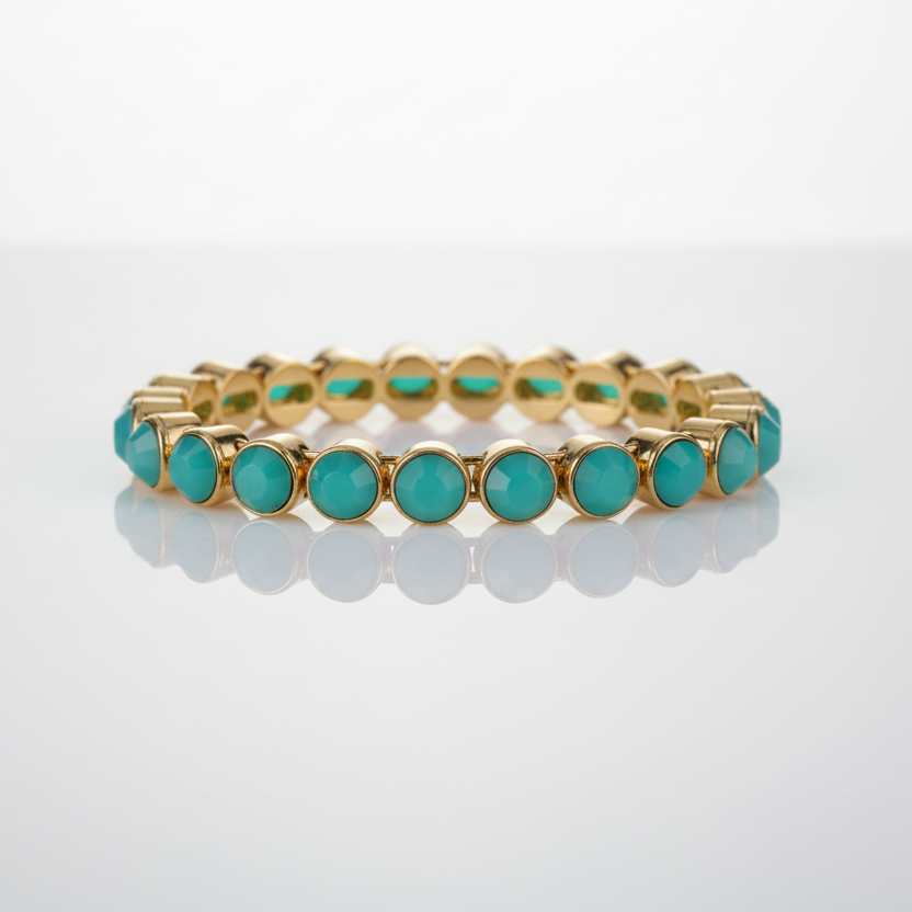 Sparkling Jade Magnetic Clasp Bracelet