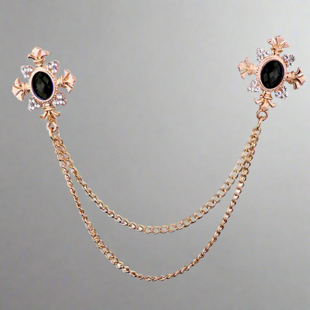 Medallion Black Lapel/Collar Pin