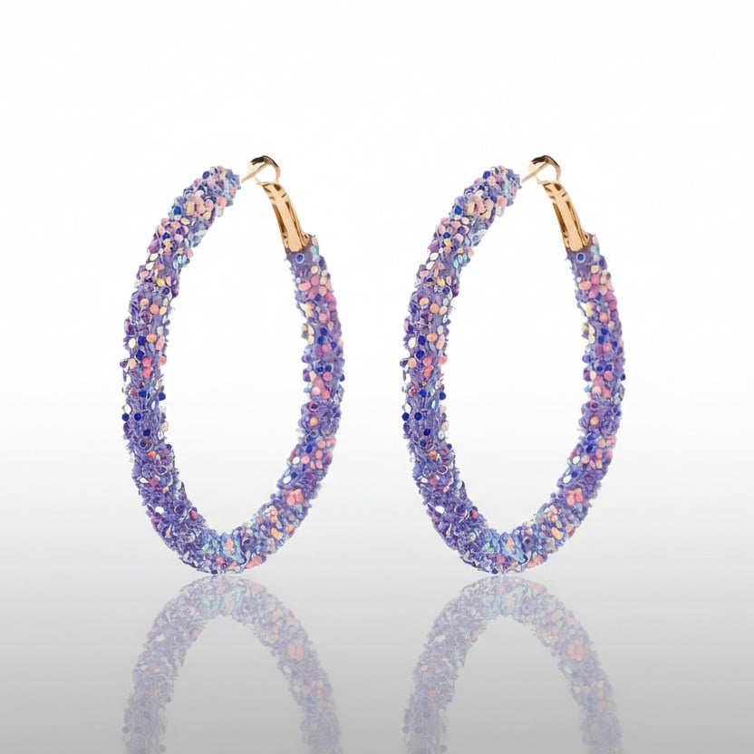 Sequin Hoop Earrings