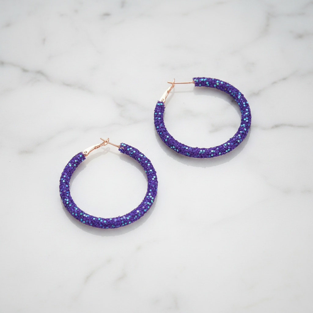 Sequin Hoop Earrings