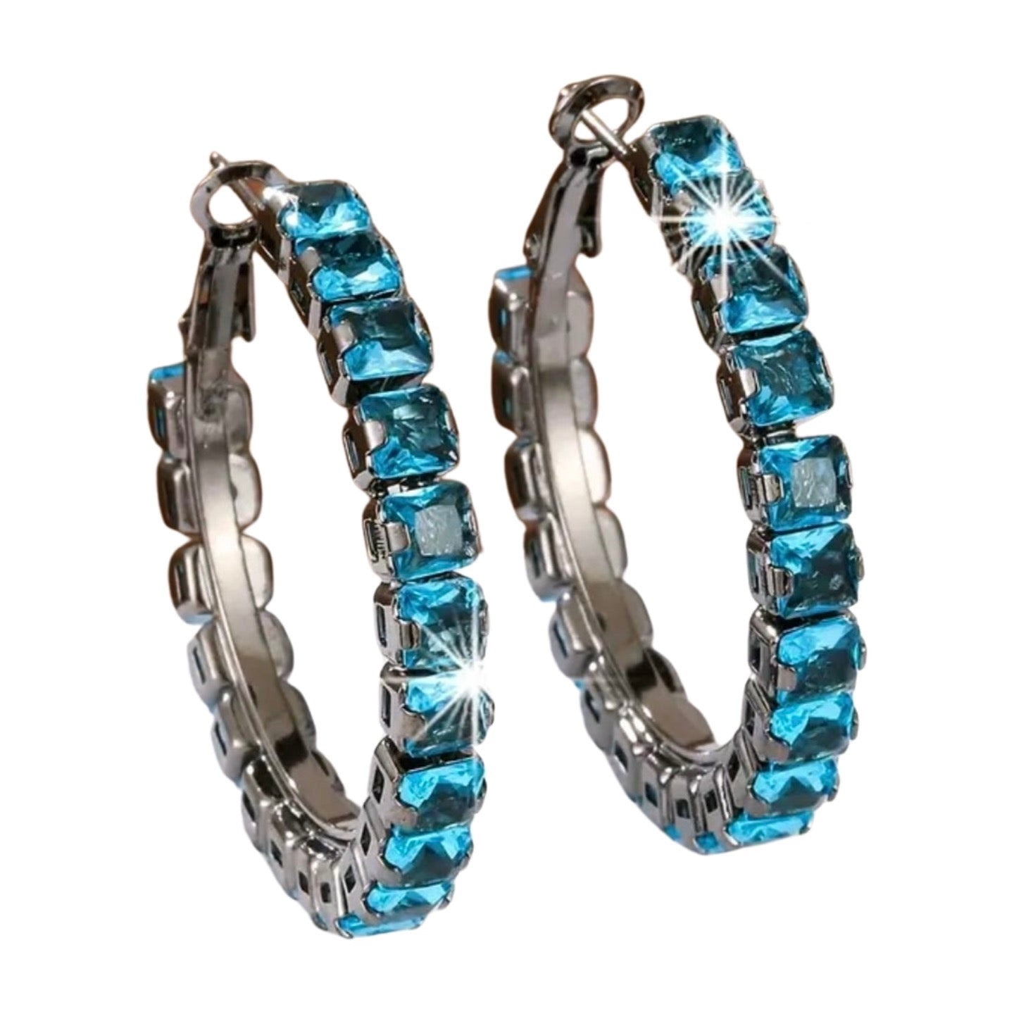 Blue Zircon Earrings