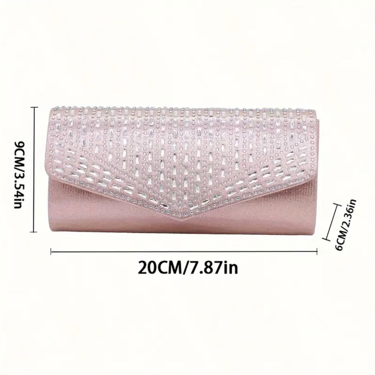 Pink Rhinestone Evening Bag