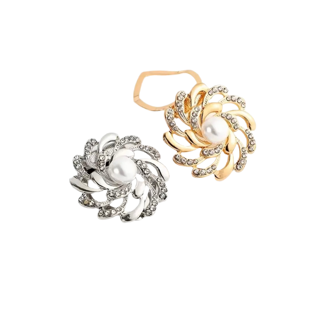 Pearl Silver Brooch/Scarf Clip