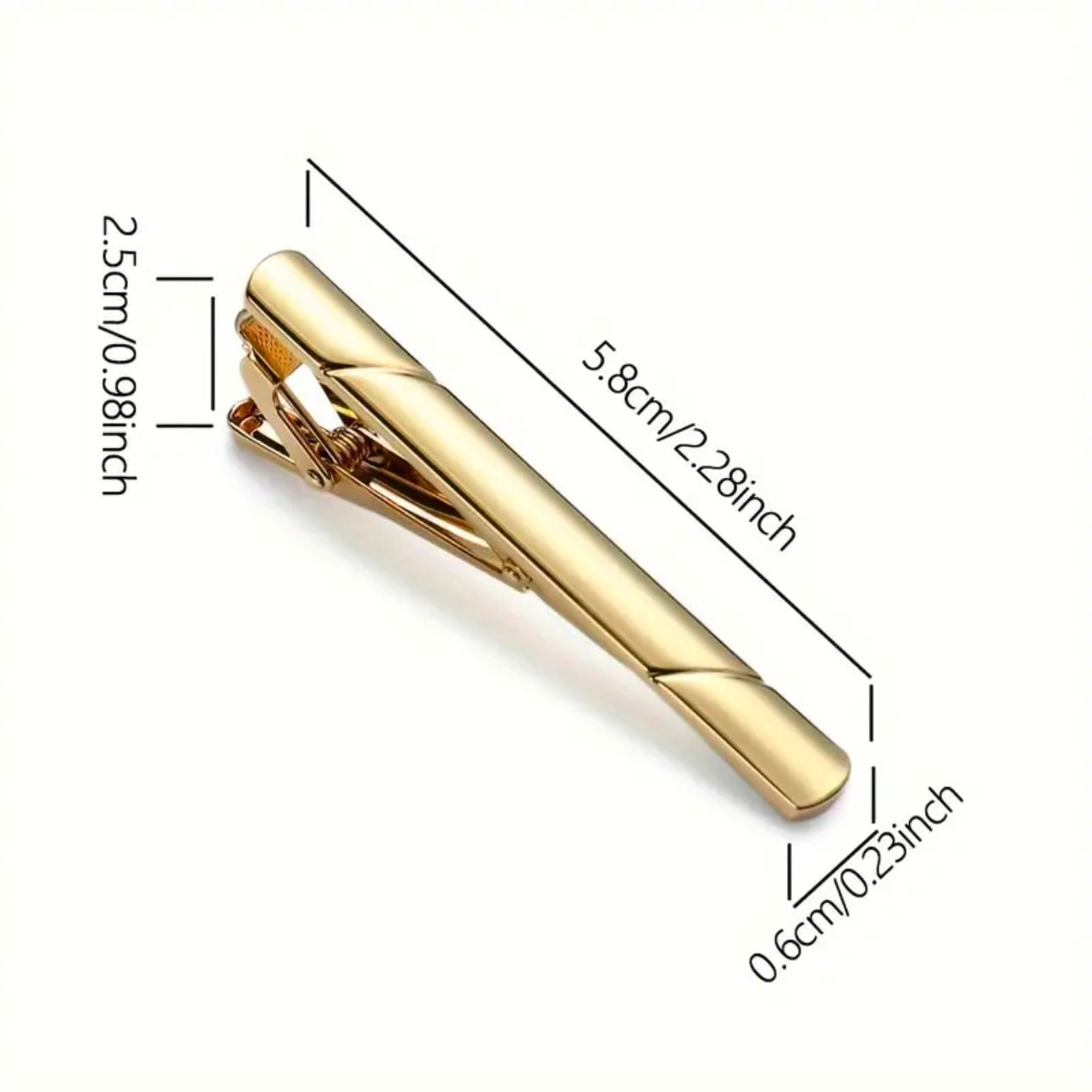 Metallic Tie Clip Gun Metal Black