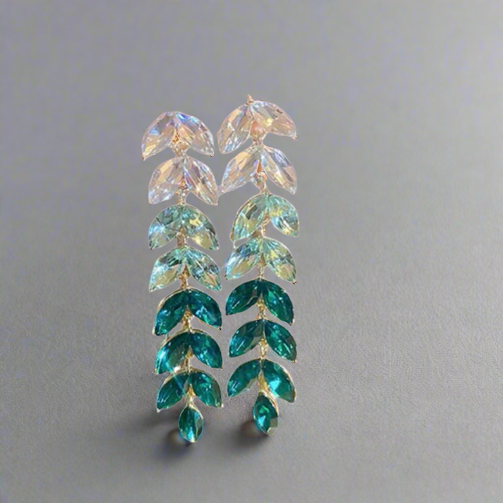 Gradient Green Earrings