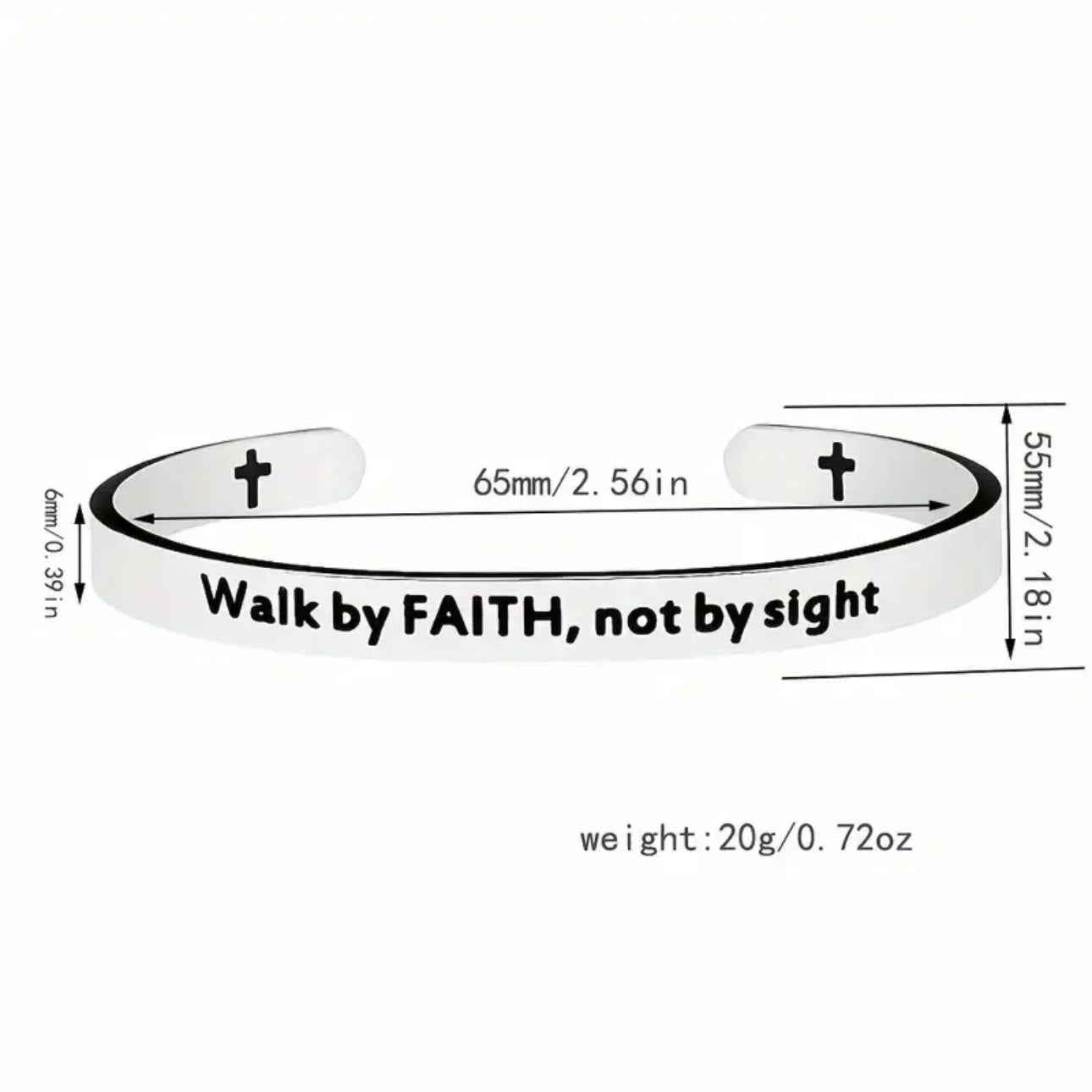 Never Alone Joshua 1:9 Cuff Bracelet