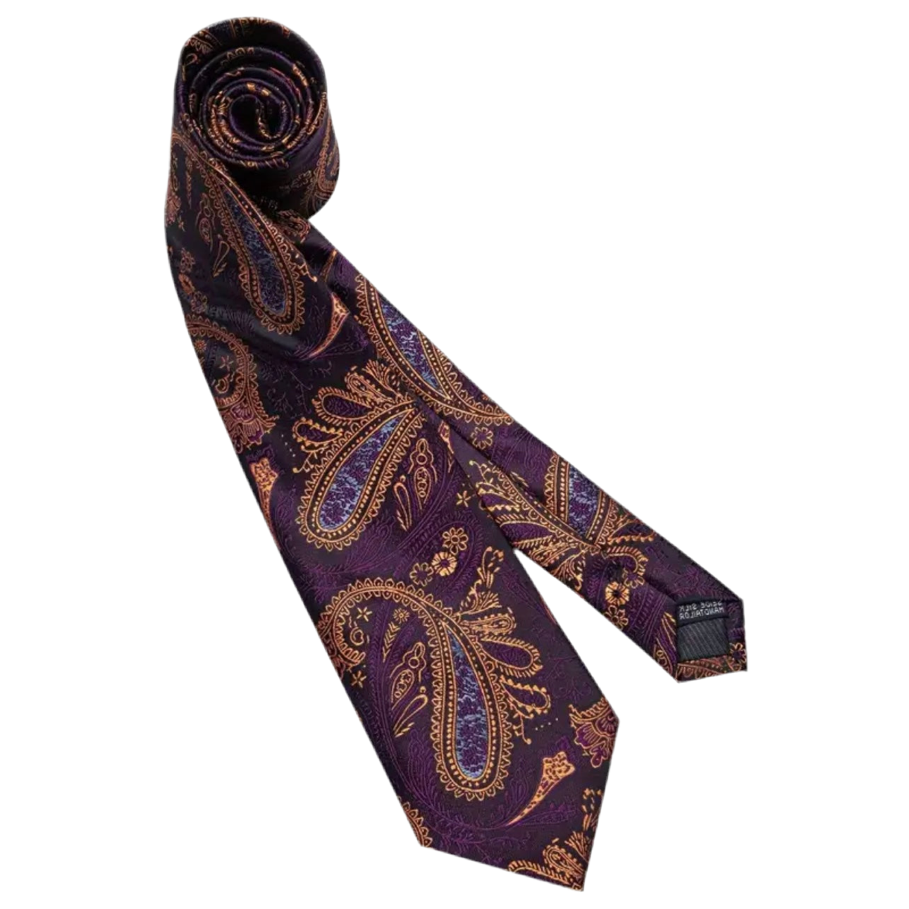 Purple Gold Necktie Set