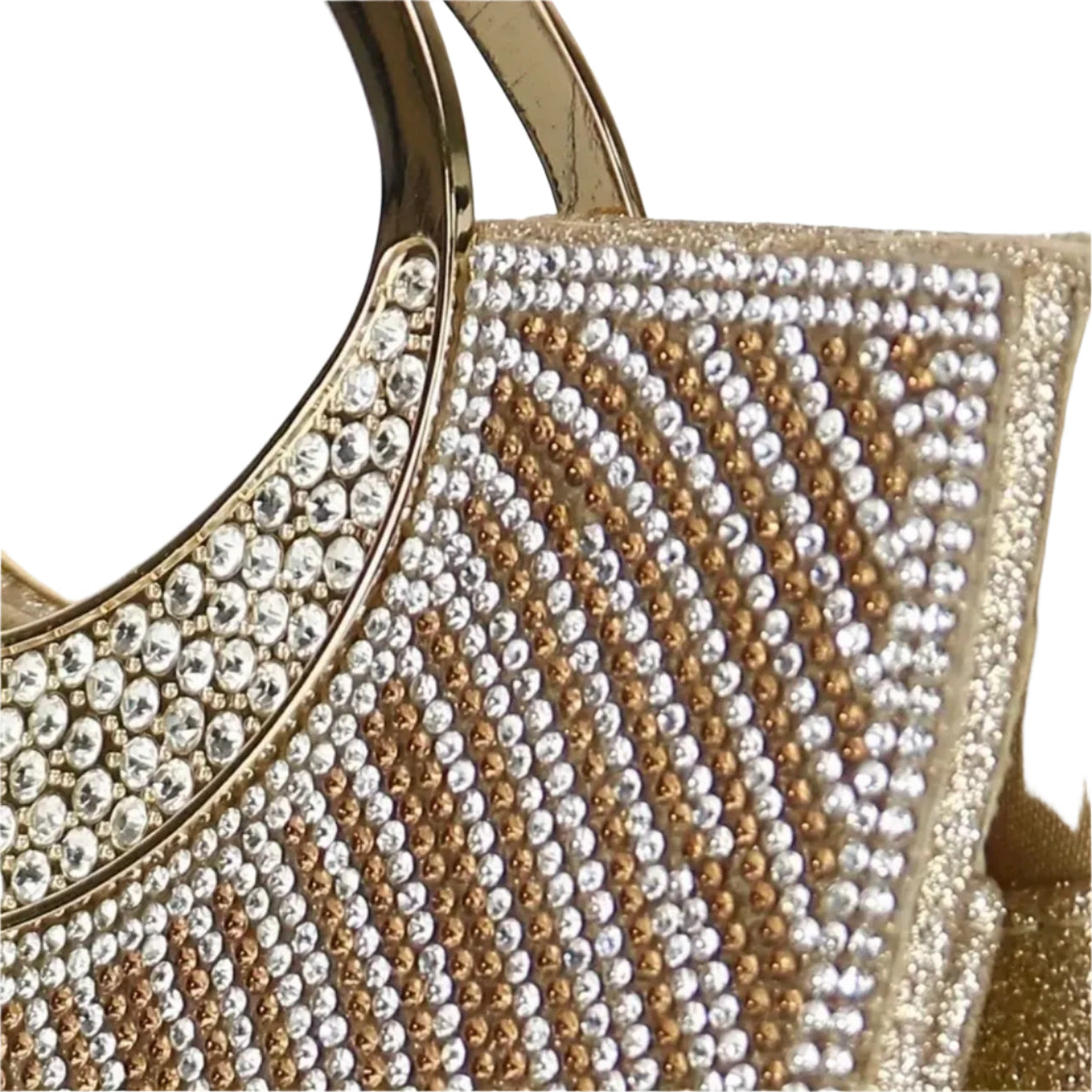 Glam Stripes Rhinestone Evening Bag