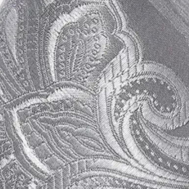 Grey Silvery Floral Scroll Necktie Set