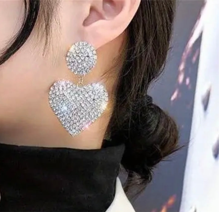 Sparkling Hearts 18K Earrings