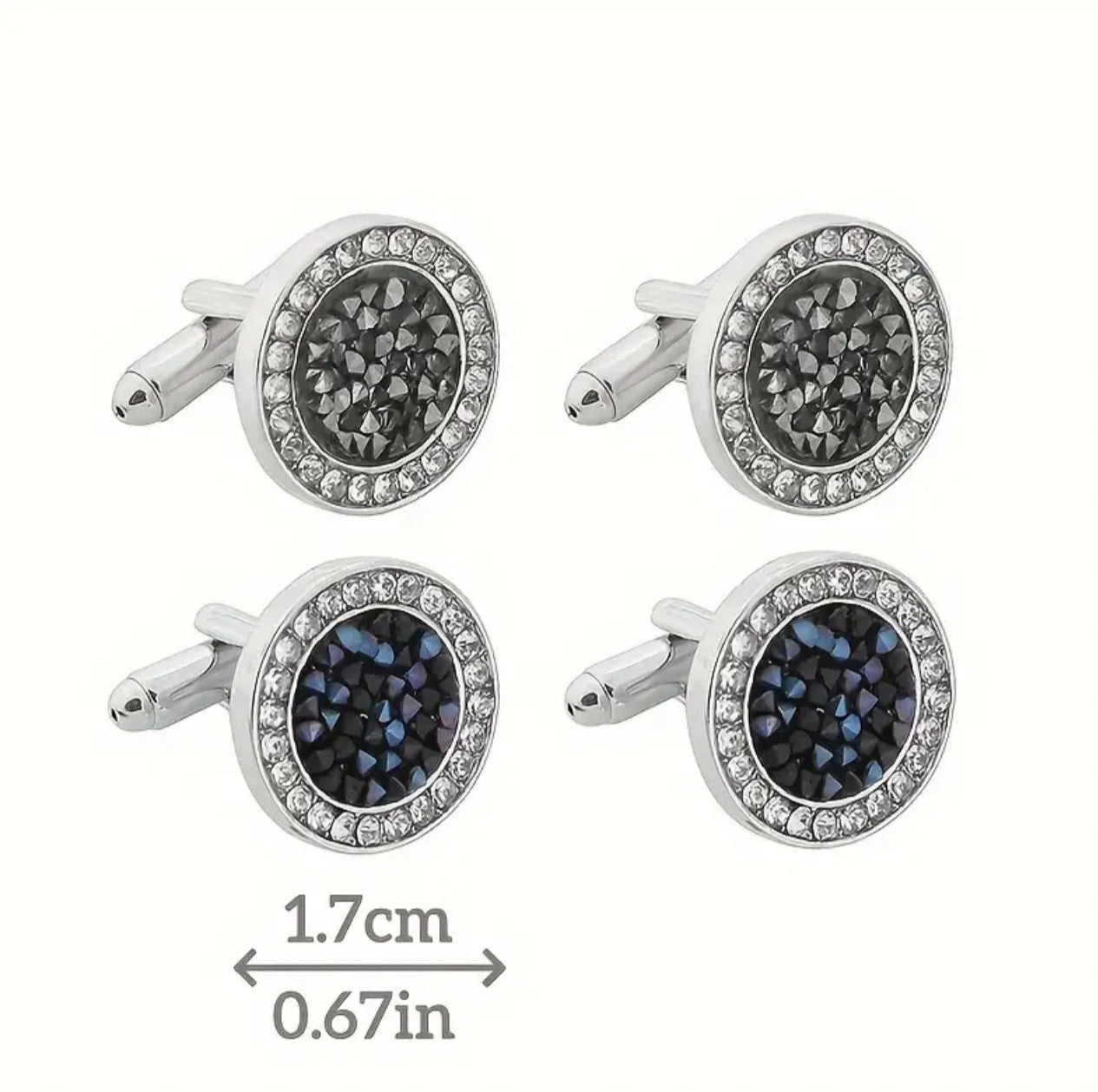 Glittery Black Cufflinks