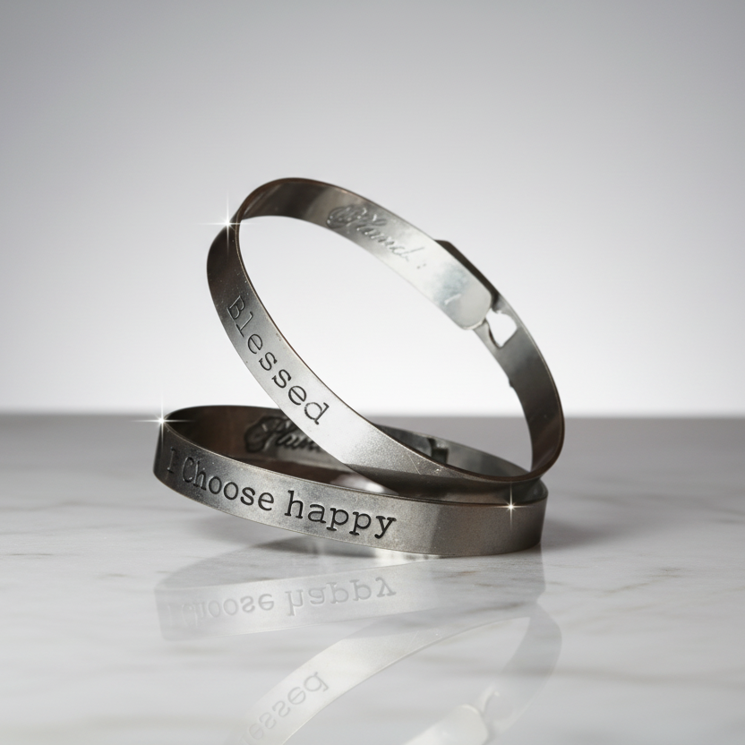 I Choose Happy Vintage Style Bracelet