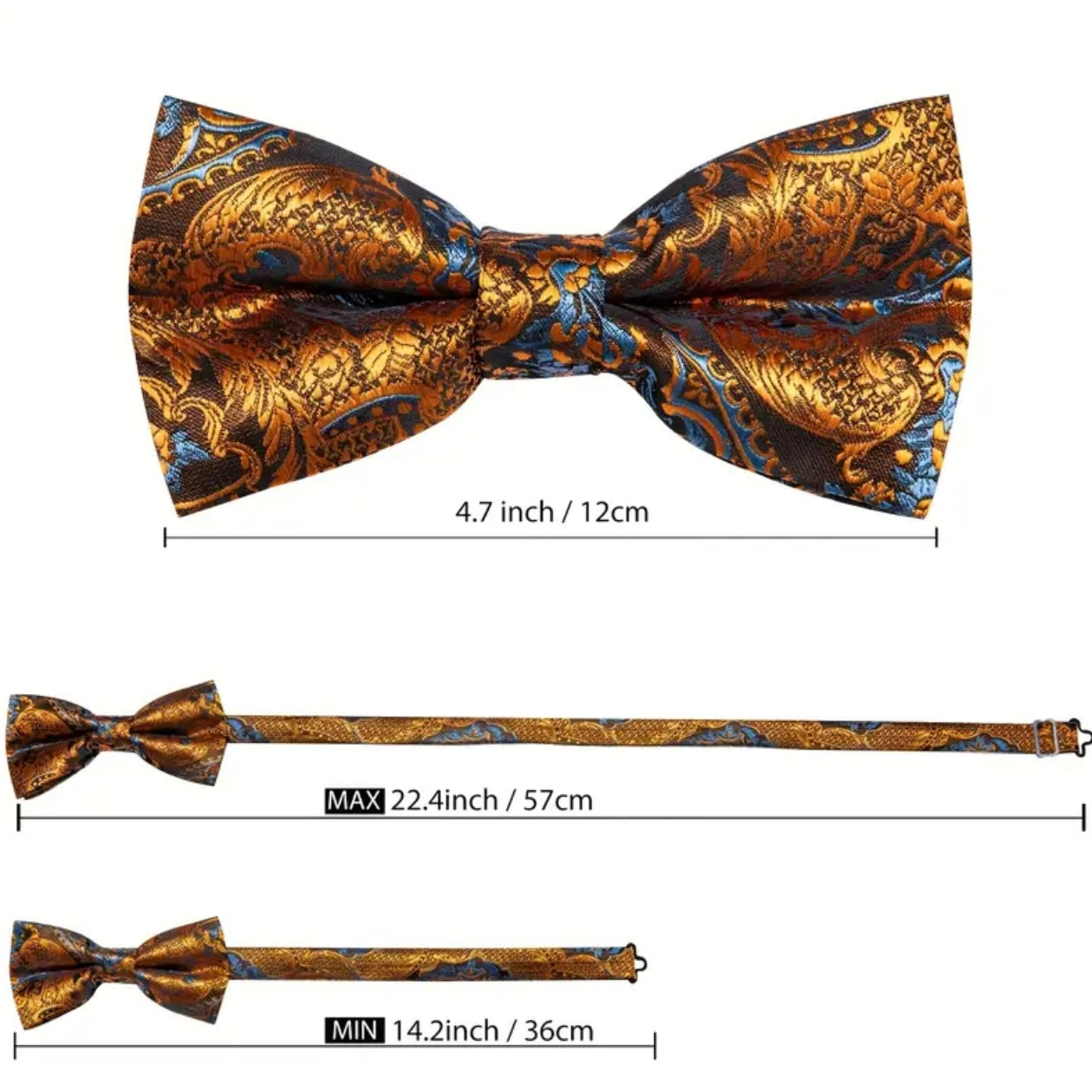Black Gold Toffee Bowtie Set